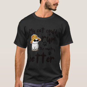 Camiseta Piada de Gato Engraçada Sarcasmo Político Dito de 