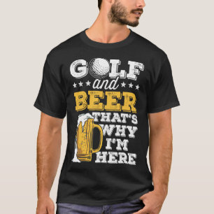 Camiseta Piada de Golfe e Cerveja Pai Divertido Dia dos Pai