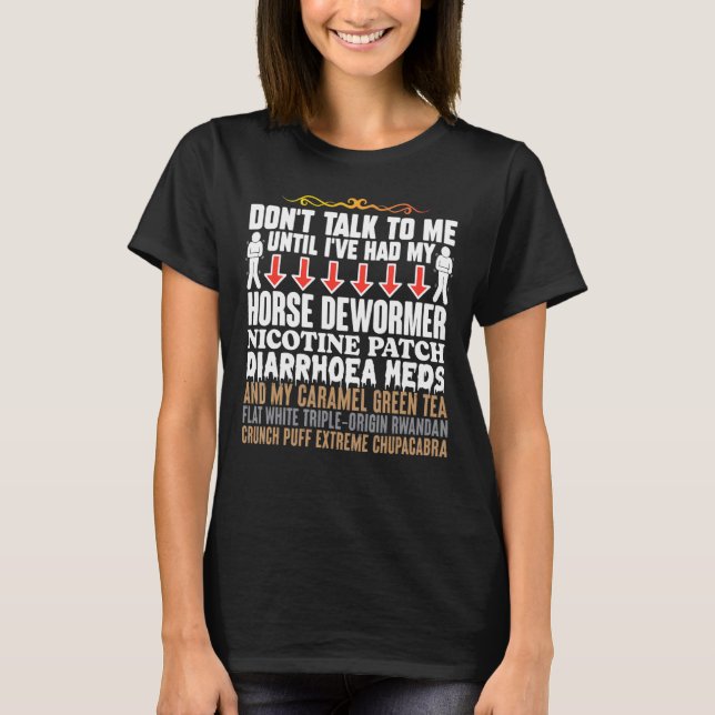 Camiseta Piada de humor com desfibrilador de cavalos estran (Frente)