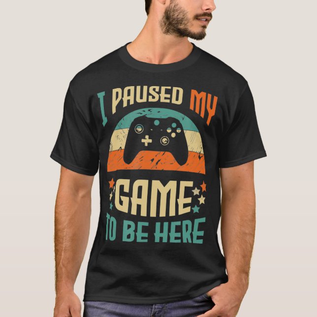 Camiseta Piada de humor para jogadores de vídeo engraçada E (Frente)