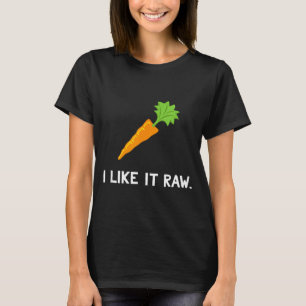 Camiseta Piada de Legume Engraçada Eu Gosto de Cenoura Crua