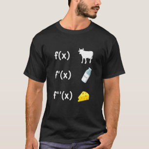 Camiseta Piada de Matemática Derivada Vaca Leite Queijo Pro