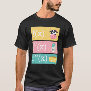 Camiseta Piada de Matemática Descarga de Leite de Vaca Quei