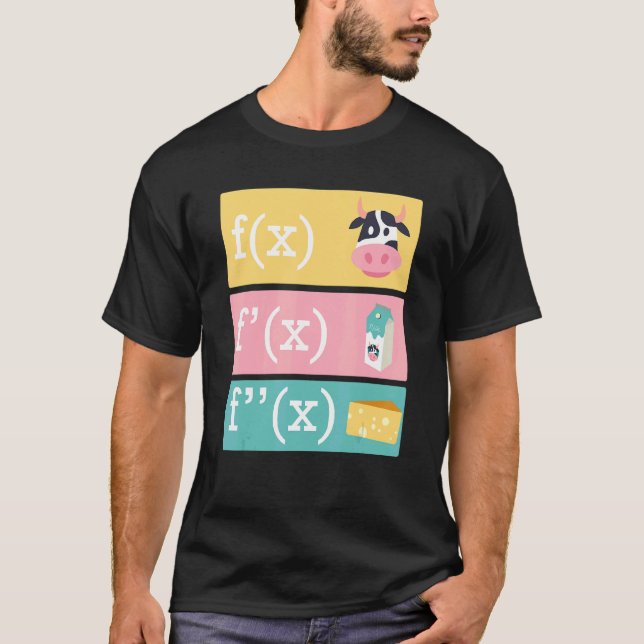 Camiseta Piada de Matemática Descarga de Leite de Vaca Quei (Frente)