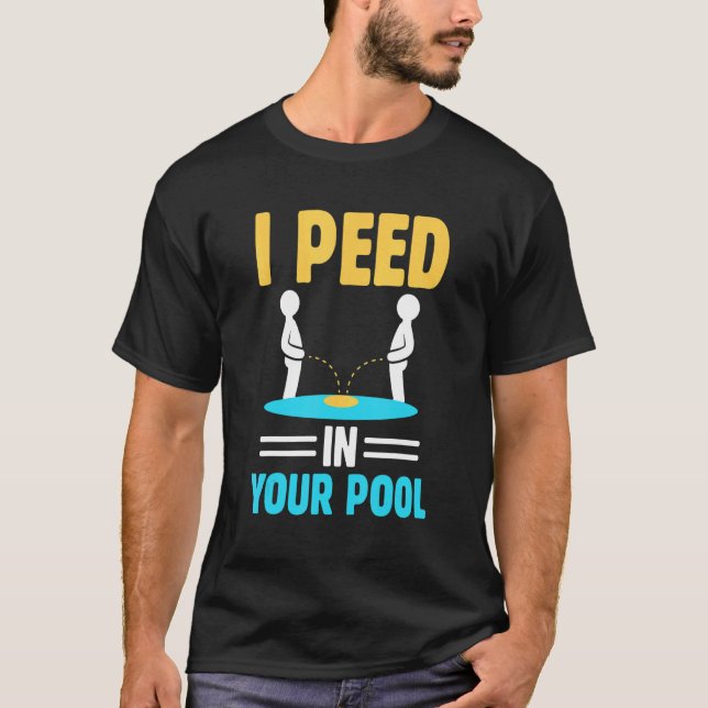 Camiseta Piada  De Nadação Da Piscina Da Tripulação De Pisc (Frente)
