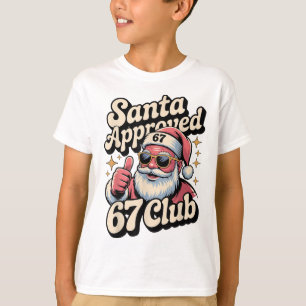 Camiseta Piada de Natal 67 Meme - Retro Santa Aprovado 67