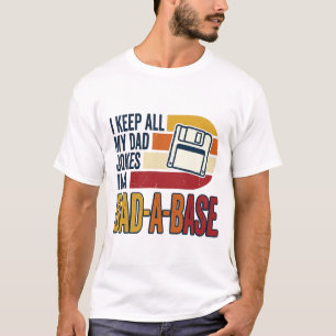 Camiseta Piada de Pai Base Retro Engraçado Pai Vetor Desi