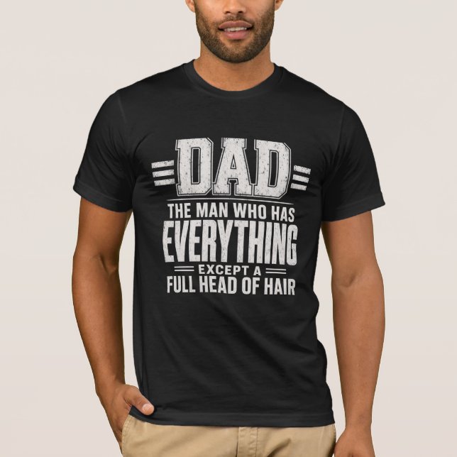 Camiseta Piada de Pai Careca Engraçada (Frente)
