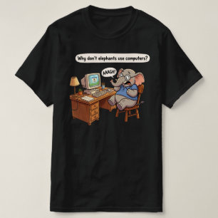Camiseta Piada de Pai Por que os Elefantes não