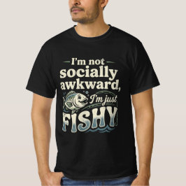 Camiseta Piada de Pesca Divertida Não Sou Desajeitado Socia