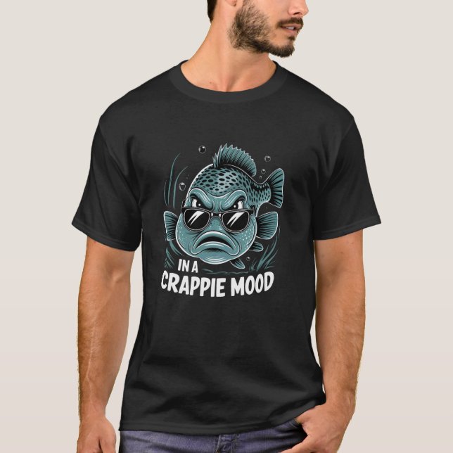Camiseta Piada de pesca engraçada Crappie Peixe (Frente)