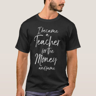 Camiseta Piada De Professora Eu Tornei-Me Professora Do Din