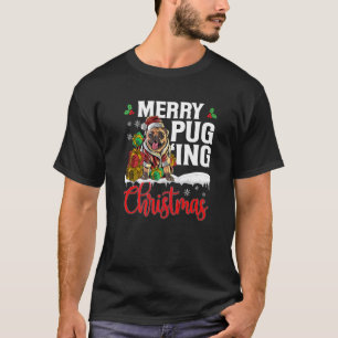 Camiseta Piada de Pug de Natal Feliz Pugmas Xmas Cachorro
