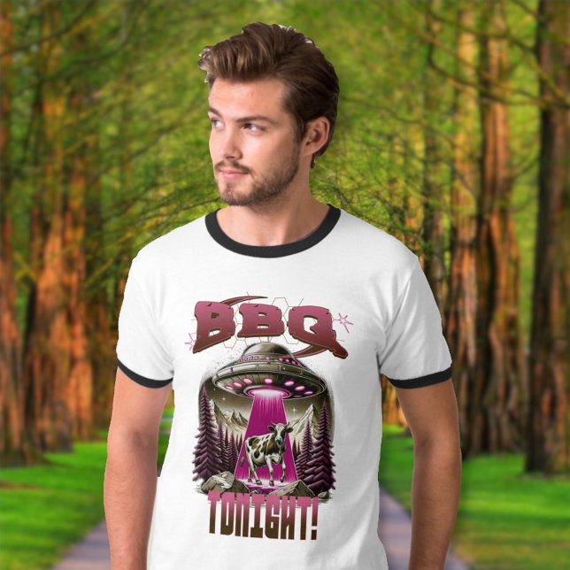 Camiseta Piada de rapto de CHURRASCO alienígena (Criador carregado)