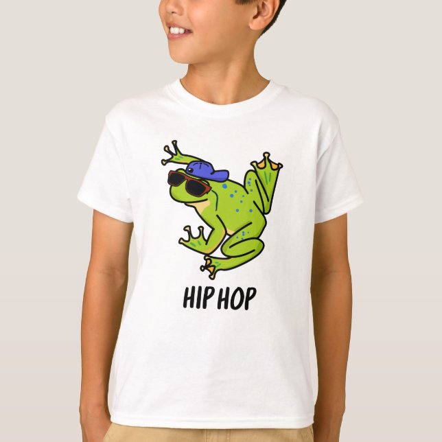Camiseta Piada de Sapo Saltitante Divertido de Hip Hop (Frente)