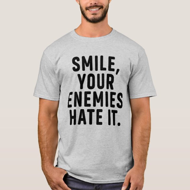 Camiseta Piada de tipografia Engraçado Sarcástico dizendo S (Frente)