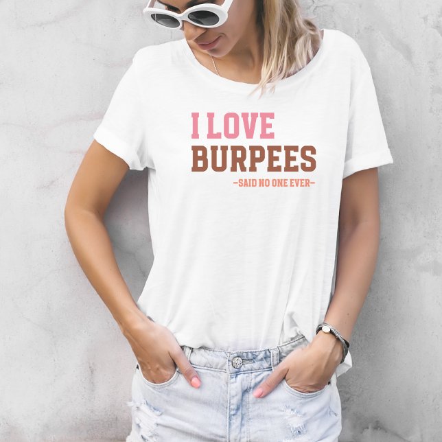 Camiseta Piada de treino de academia Amor Burpees Dito Humo (Criador carregado)