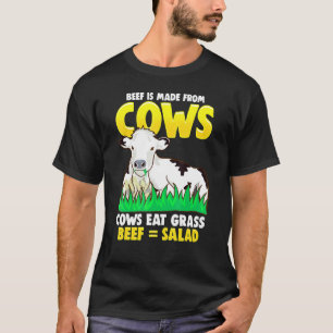 Camiseta Piada de Vacas Equivalem a Dieta de Salada
