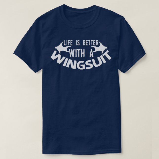 Camiseta Piada de Wingsuing Basejuming (Frente do Design)
