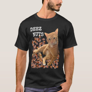 Camiseta piada DEEZ NUTS com Gato e Bolotas