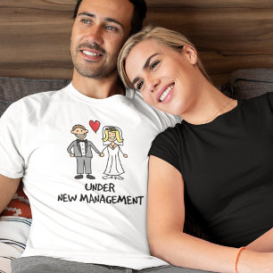 Camiseta Piada Divertida Sob Nova Administração - Noivo Rec