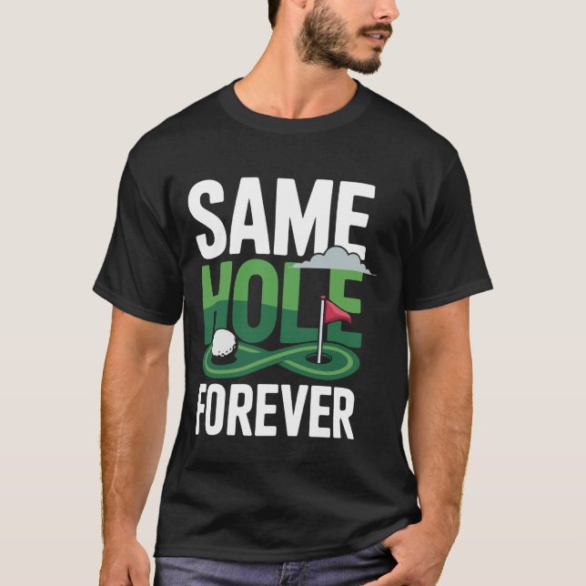 Camiseta Piada do Anel de Bola de Golfe para Evento de Amig (Frente)