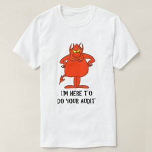 Camiseta Piada do IRS Engraçado Taxday Humor Humorous Devil