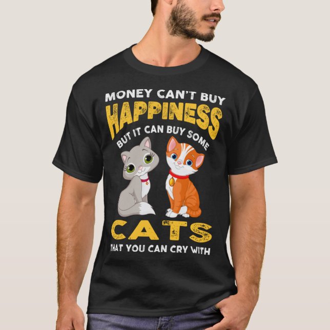 Camiseta Piada engraçada de amante de gatos, presente fofo  (Frente)
