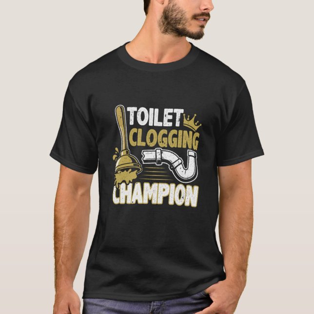 Camiseta Piada engraçada de encanamento de catástrofe de ba (Frente)