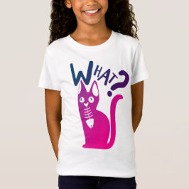 Camiseta Piada Engraçada de Gato Gradiente Rosa Vermelho Mí