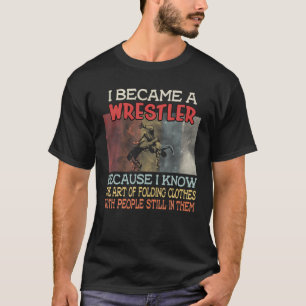 Camiseta Piada Engraçada de Luta Livre Retro Vintage Homens