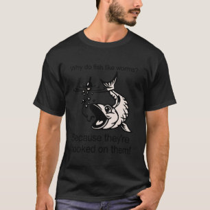 Camiseta Piada engraçada de pescador Por que os peixes gost