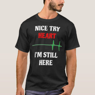 Camiseta Piada Engraçada De Sobrevivência Por Ataque Card