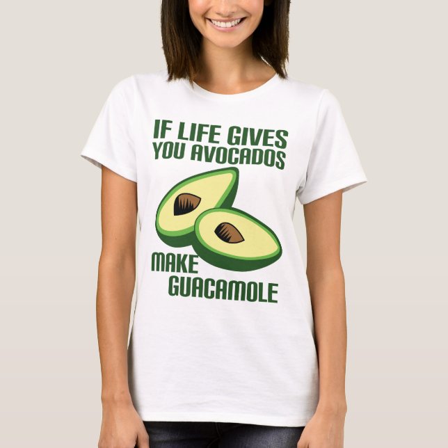 Camiseta Piada engraçada do abacate do Guacamole (Frente)