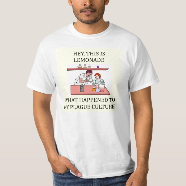 Camiseta piada engraçada do laboratório de biologia (Frente)