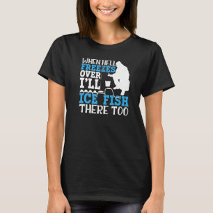 Camiseta Piada Engraçada Gelo Pesca Inverno Lago Frio Fi