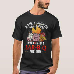 Camiseta Piada Engraçado CHURRASCO Porco Chicken Chicken Hu