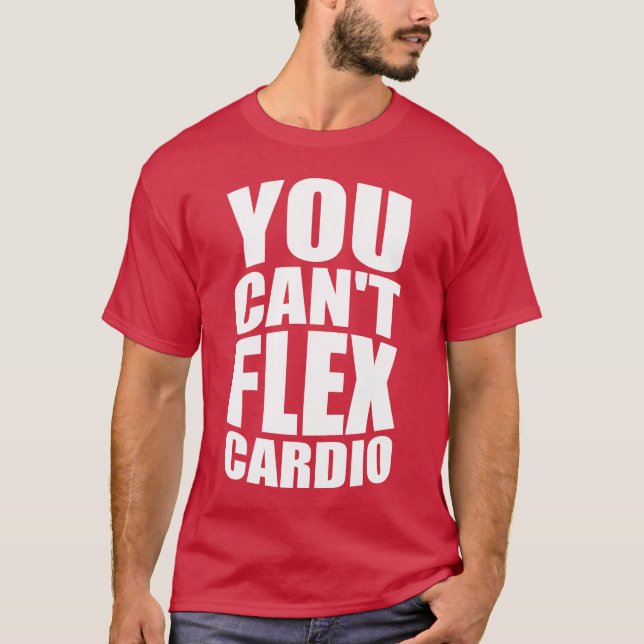 Camiseta Piada Engraçado de Gym - Flex Cardio (Frente)