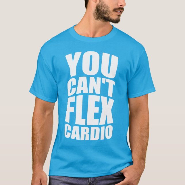 Camiseta Piada Engraçado de Gym - Flex Cardio (Frente)