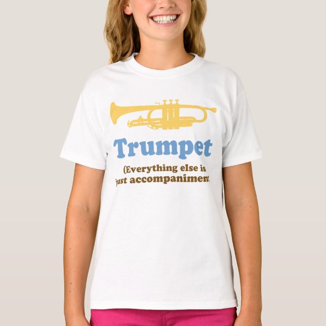 Camiseta Piada Engraçado de Trompete (Frente)