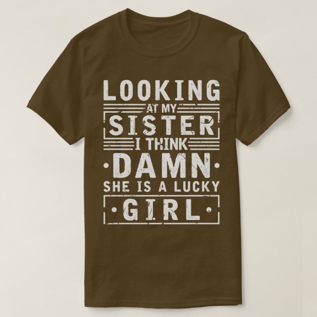 Camiseta Piada Engraçado Irmão Sarcástico (Frente do Design)