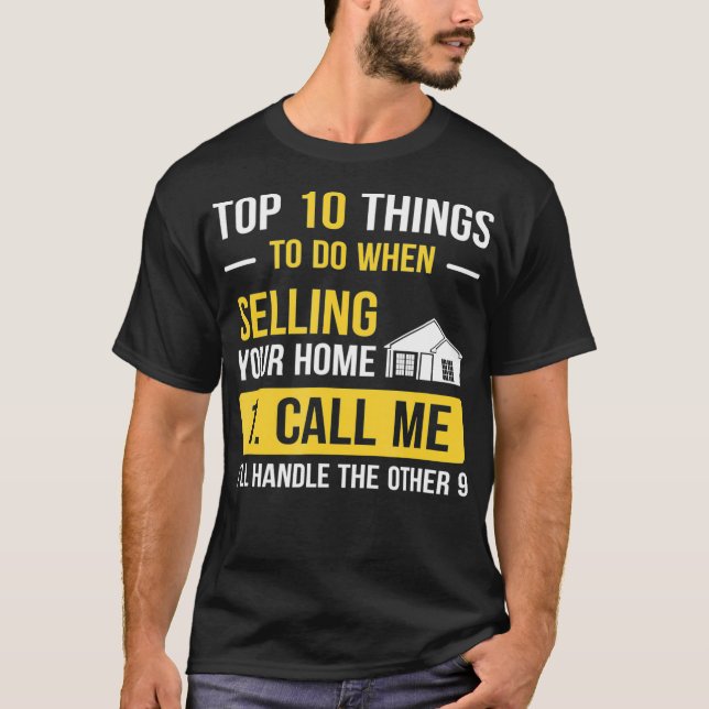 Camiseta Piada Engraçado, novos donos de casa Casa Real Est (Frente)