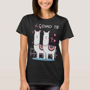Camiseta Piada Espanhola Como Te Llamas Funny Llama