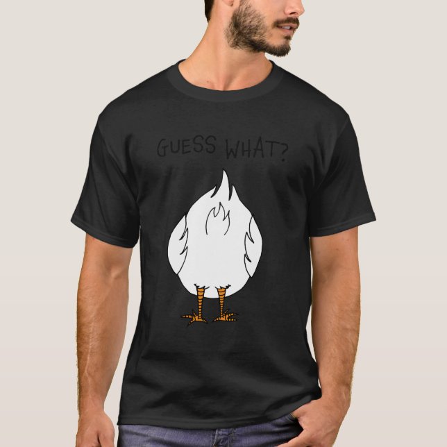 Camiseta Piada fina  Pai Adivinha Bumbum de frango (Frente)