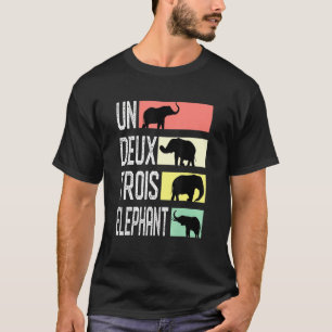 Camiseta Piada Francesa de Elefante Un Deux Trois
