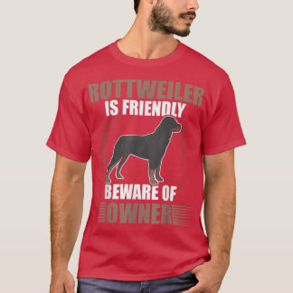 Camiseta Piada Funny Rottweiler do Proprietário do Cachorro