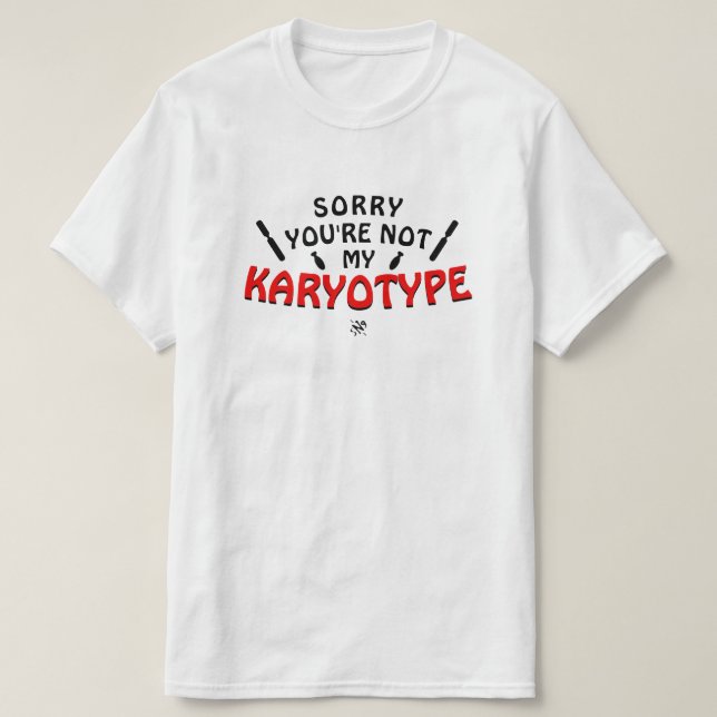 Camiseta Piada genética para geeks sobre cromossomos v2 (Frente do Design)