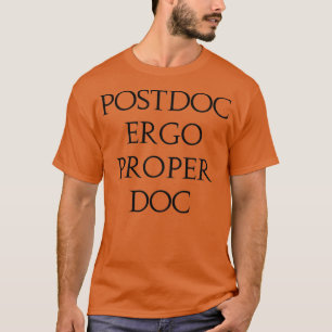 Camiseta Piada latina postdoc ergo doc adequado