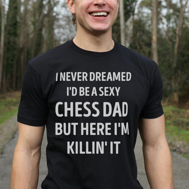 Camiseta Piada Pai Engraçado do Pai Chess (Criador carregado)