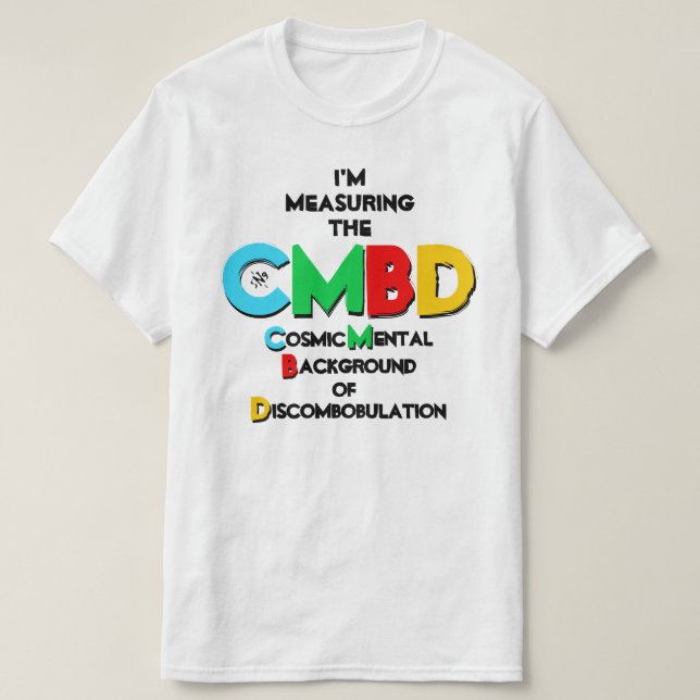 Camiseta Piada sobre a radiação cósmica de fundo (Frente do Design)